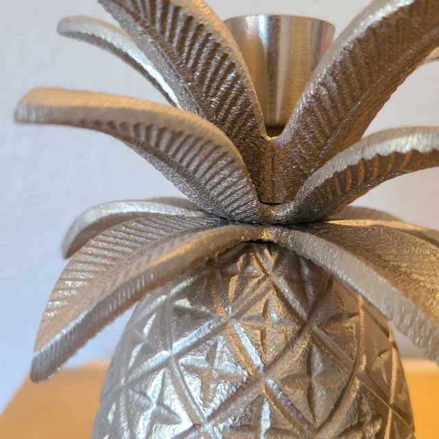 Late 20th Century Metal Pineapple Candle Holder Chairish