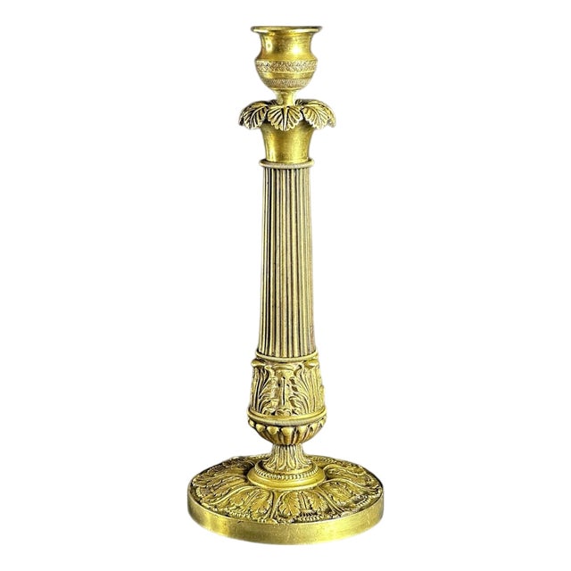 Antique French Bronze Candleholder, 1890s For Sale