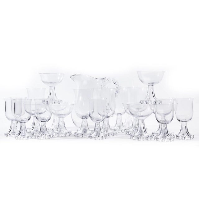 Vintage Imperial Candlewick Glasses and Pitcher Set of 22 Pieces