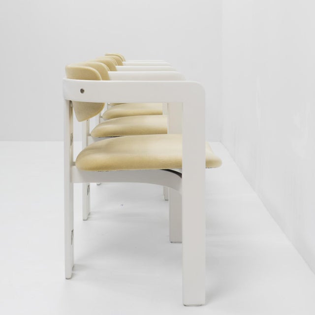 Beige Italian Pamplona Chairs by Augusto Savini for Pozzi, 1970s, Set of 4 For Sale - Image 8 of 16