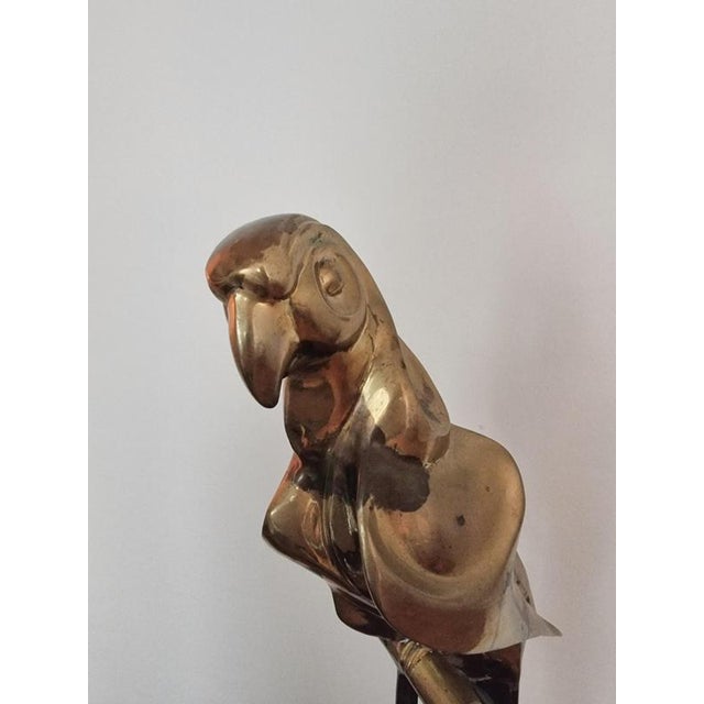 Hollywood Regency Brass Parrot Sculpture, 1970s For Sale - Image 16 of 18