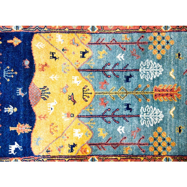 Mid-20th Century Persian Bidjar Pictorial Rug For Sale - Image 12 of 14