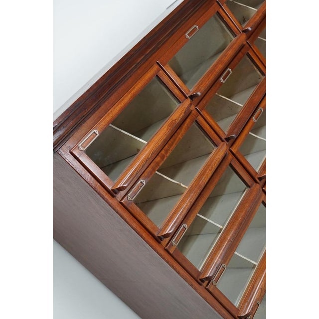 Vintage Dutch Oak / Mahogany Haberdashery Shop Cabinet, 1930s For Sale - Image 10 of 18