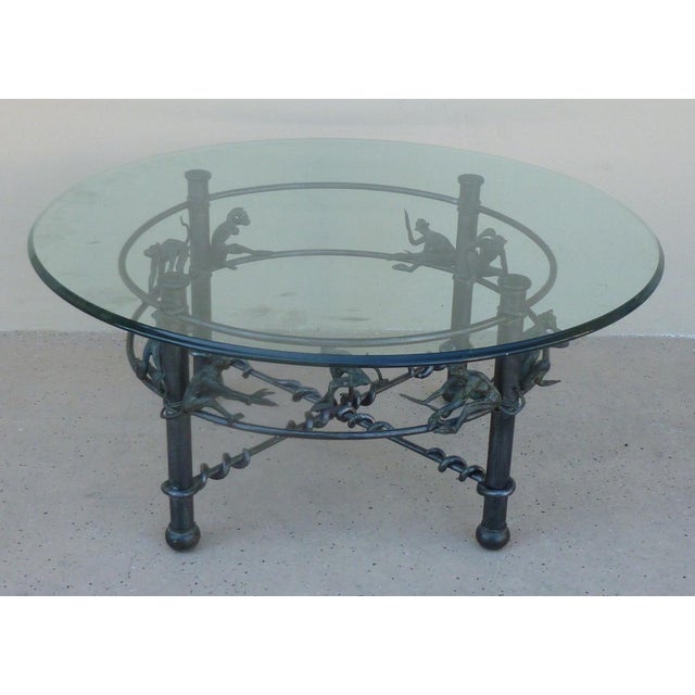 Vintage Wrought Iron Monkeys Coffee Table Chairish