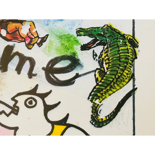 1977 Exhibition Poster “Le Crocrodrome De Zig Et Puce” at Centre Pompidou, Framed For Sale - Image 9 of 17