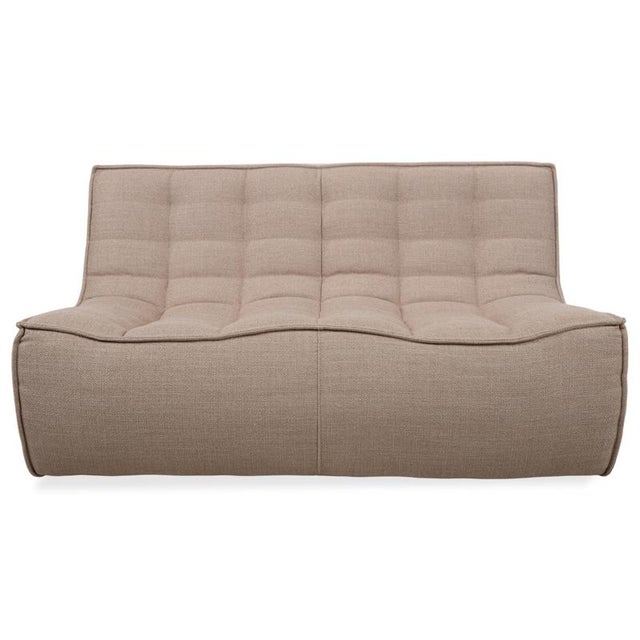 Fabric Two-Seater Grey Sand Taupe Ethnicraft N701 Sofa For Sale - Image 10 of 10