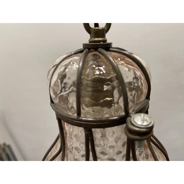 Pink Wrought Iron Pink Light Pendant, 1970s For Sale - Image 8 of 9