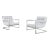 Mid-Century Modern Chrome Scoop Lounge Chairs After Milo Baughman for Thayer Coggin For Sale