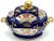 Traditional Chamberlains Worcester 'Africa' Pattern Cobalt Diminutive Tureen & Platter - Set of 3 For Sale - Image 3 of 12
