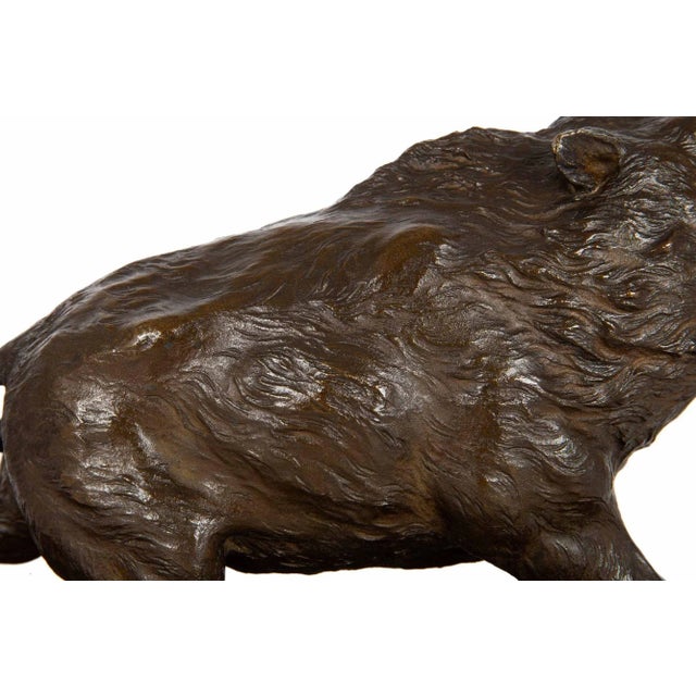 Japanese Meiji Bronze Okimono of a Wild Boar by Akasofu Gyokko For Sale - Image 11 of 13