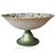 Masonry and Floral Pedestal Serving fruit or serving bowl, food Safe; Interior is original glass with reverse decoupage...
