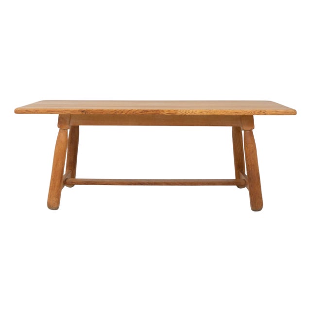 20th Century Belgian Oak Trestle Dining Table For Sale