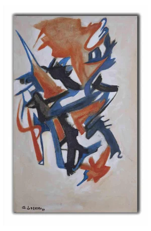 Giorgio Lo Fermo, Abstract Composition, Original Oil on Canvas, 2021