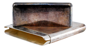 Silver Cigarette Case with Removable Lid