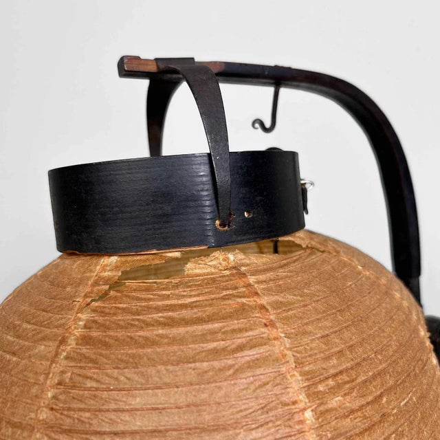 Black Japanese Paper Lantern, 1920s For Sale - Image 8 of 11