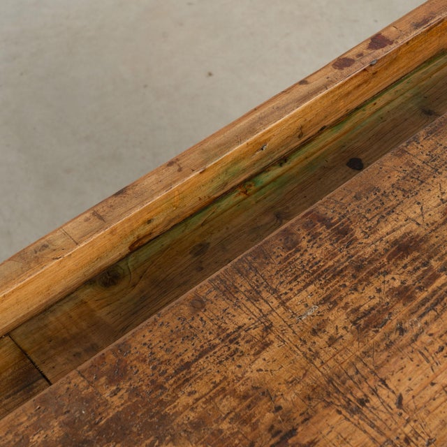 Brown Late 19th Century Portuguese Rustic Carpenter's Workbench Console Table For Sale - Image 8 of 17