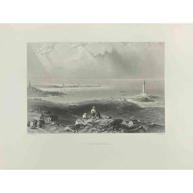 Peterhead is an etching realized in the Early-20th Century by R.Brandard. Signed in plate. The artwork is realized in a...