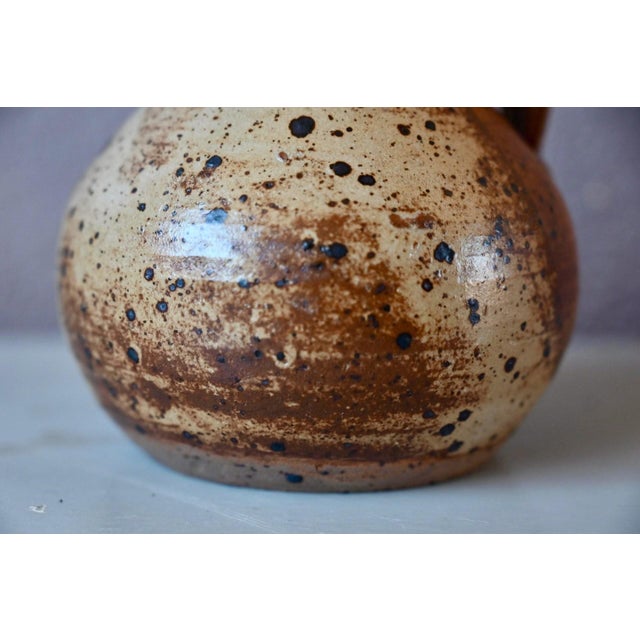 Brutalist Wabi-Sabi Ceramic Pyrite Stoneware Pitcher, 1970s For Sale - Image 4 of 9