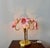Vintage Pink Murano Glass Floral Table Lamp – Authentic Italian Curved Flower Desk Lamp With Brass Frame – Romantic Atmospheric Lighting For Sale - Image 16 of 18