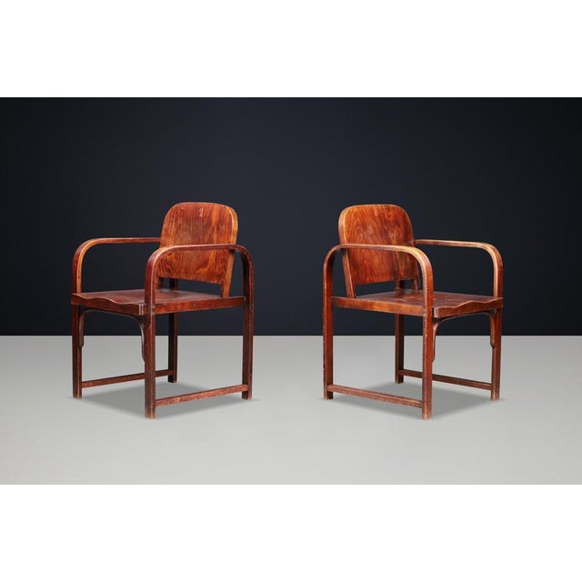 Vintage 745/F Bentwood Side Chairs by Michael Thonet for Tatra, 1930s, Set of 2 For Sale - Image 10 of 18