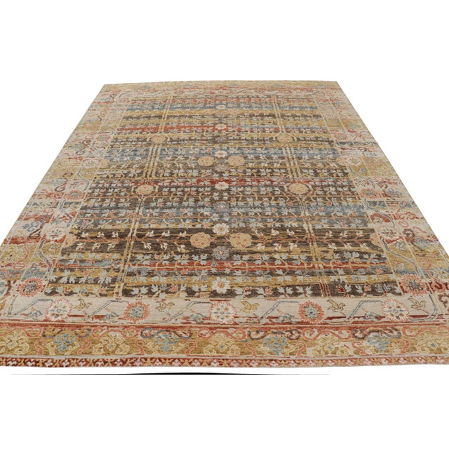 Not Yet Made - Made To Order Rug & Kilim’s Modern Block Print Rug with Colorful Geometric Floral Patterns - 8x10 For Sale - Image 5 of 7