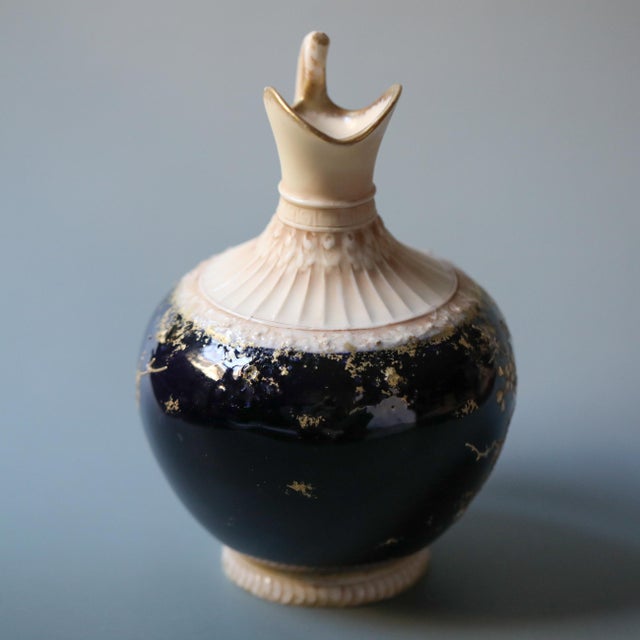 Amphora Amphora Art Nouveau Ewer, c.1900, Spider Web & Gilt Floral Design For Sale - Image 4 of 16