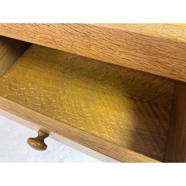 Brutalist Three-Drawer Oak Chest of Drawers, 1960s For Sale - Image 12 of 13