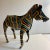 African 1980s Vintage Folk Art Painted Zebra Figure For Sale - Image 3 of 8