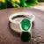 Green Natural Solitaire Emerald Ring Size 6.5 14k White Gold 2.5 Cts Certified For Sale - Image 8 of 14