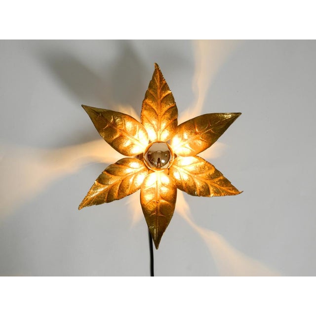 Vintage Florentine-Style Brass Ceiling Lamp by Willy Daro for Massive, Belgium, 1970s For Sale - Image 9 of 18