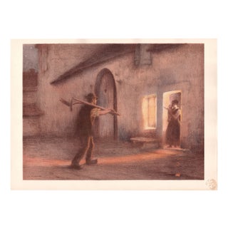 J. A. Muenier, Le Retour des Champs, 1898, Original Lithograph For Sale