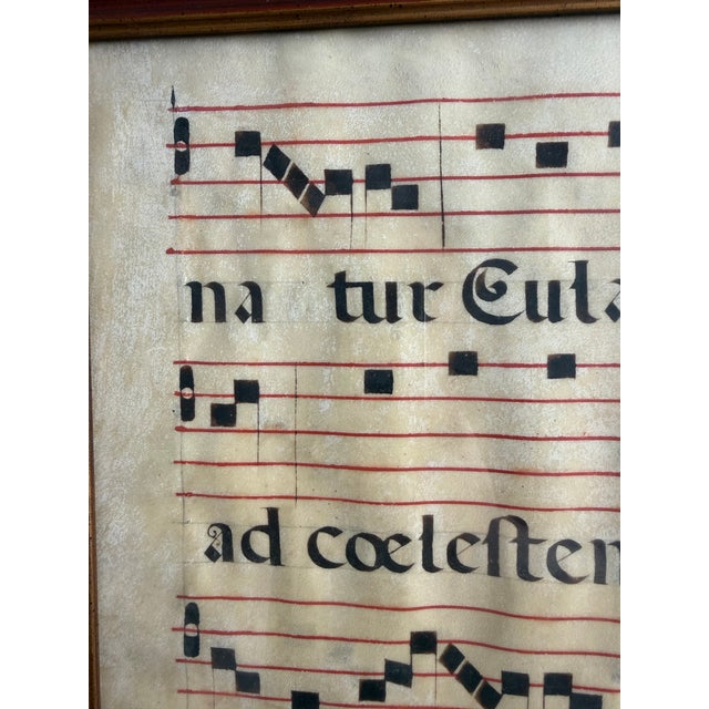 Antique Gregorian Chant Music Page For Sale - Image 4 of 11