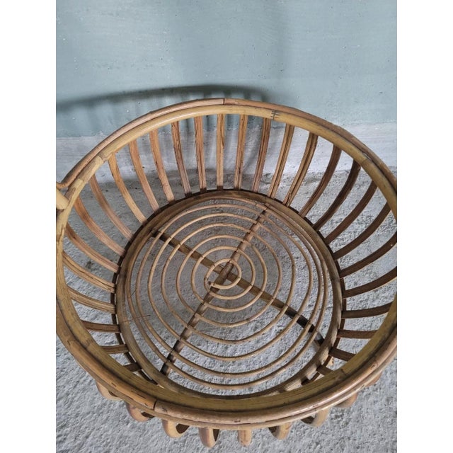 Vintage Wicker Magazine Rack For Sale - Image 6 of 11