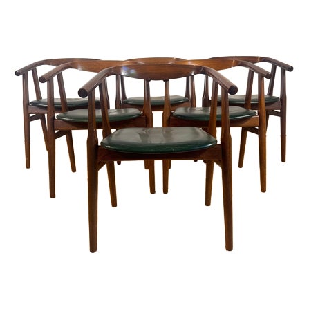 GE-525 Chairs by Hans J. Wegner, 1960s, Set of 6 For Sale