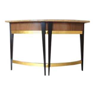 Art Deco Baker Furniture Company Marble Top Console Table For Sale