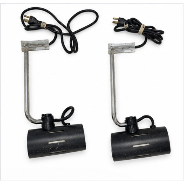 Metal 1970s Mid-Century Modern Inspired Wall Sconces - Pair For Sale - Image 7 of 9