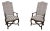 Pair Baker French Louis XIV Style Upholstered Chairs For Sale