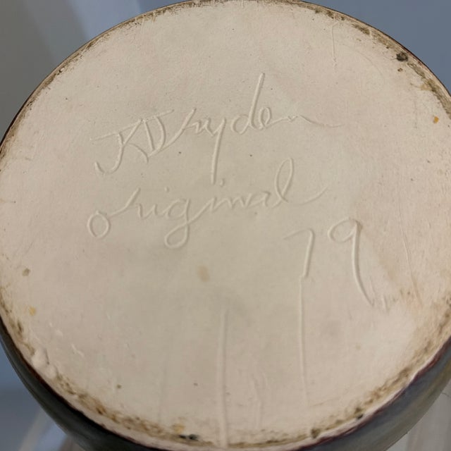 Monumental 29" Mid-Century Modern Brutalist Ceramic Floor Vase by j.k. Dryden, 1979 For Sale In Chicago - Image 6 of 7