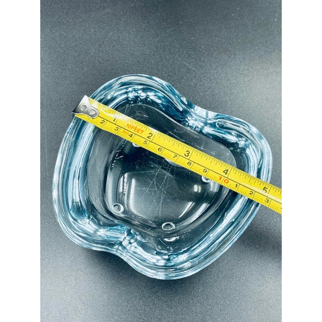 Mid 20th Century Modernist Stromberg "Blue Ice" Art Glass Dish Signed & Numbered For Sale - Image 12 of 13
