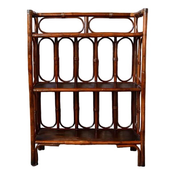 Bohemian Rattan Shelf, 1970s For Sale