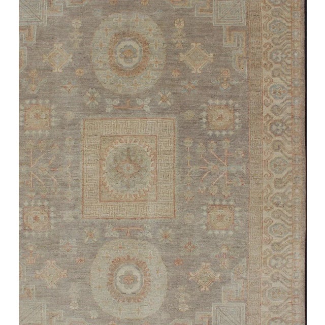 Islamic Fine Khotan Design Rug With Samarkand Design in Muted Tones For Sale - Image 3 of 12