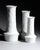 Floral relief bisque porcelain vase trio – cuno fischer for hutschenreuther selb, 1960s an elegant trio of white bisque...