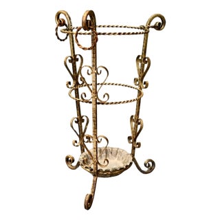 Twisted Metal Walking Stick Stand, 1920s For Sale