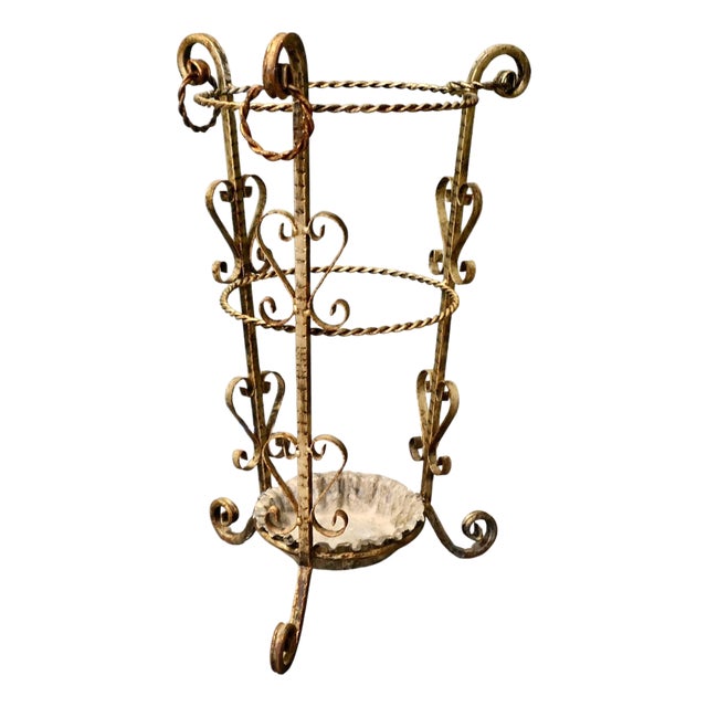 Twisted Metal Walking Stick Stand, 1920s For Sale