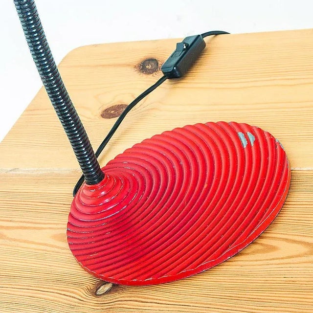 Vintage Lacquered Iron Table Lamp, 1970s For Sale - Image 4 of 5