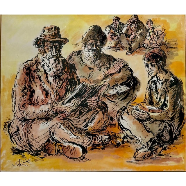 Jossi Stern, Old City Jerusalem City Walls landscape Scene Painting, Judaica For Sale In Miami - Image 6 of 7