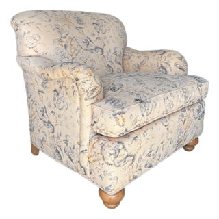 Vintage Ethan Allen Upholstered Club Chair For Sale