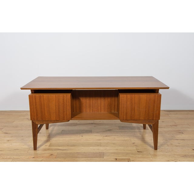 Mid-Century Freestanding Teak Desk, 1960s For Sale - Image 6 of 18