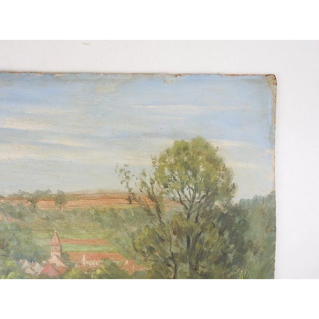 Mid 20th Century Vintage Mid 20th Century French River Landscape Painting For Sale - Image 5 of 7