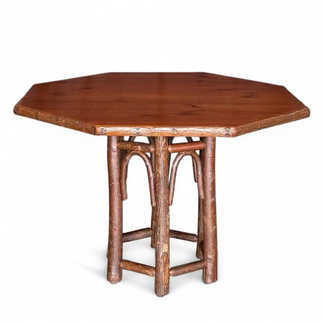 Old Hickory Furniture Company Old Hickory Hoop Game Table With Reversible Top and Four Hoop Chairs - A Set For Sale - Image 4 of 16